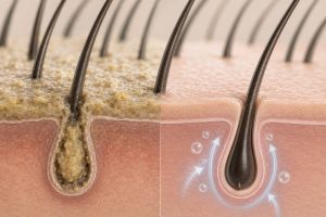 Zanesená pokožka hlavy